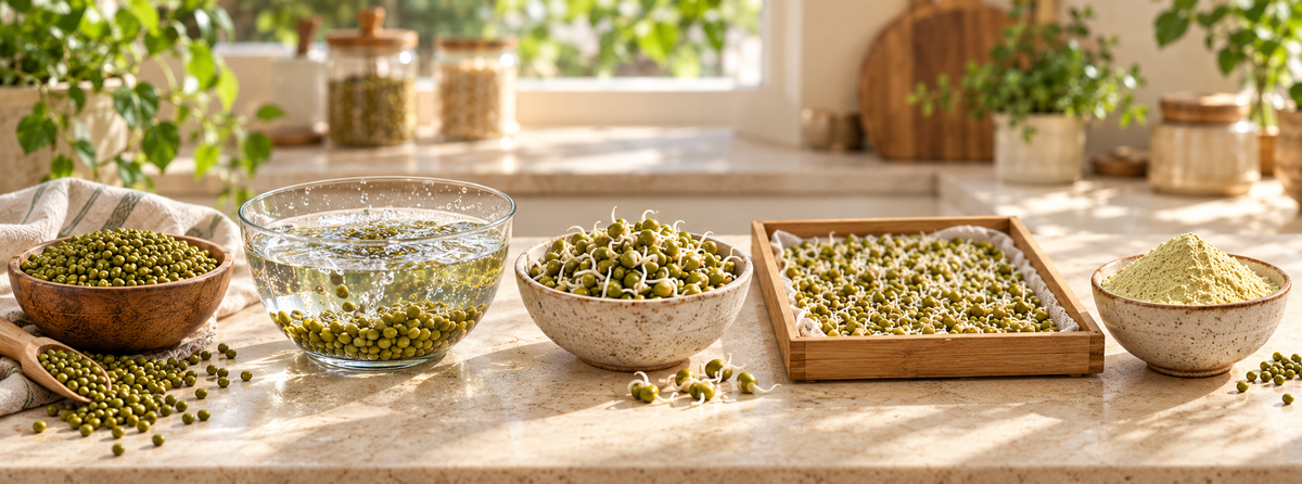 VitaNest selection, triple washing, sprouting, hygienic drying, milling and packing process