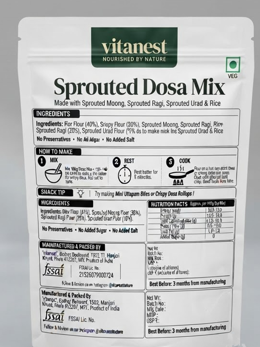 Sprouted Dosa Mix